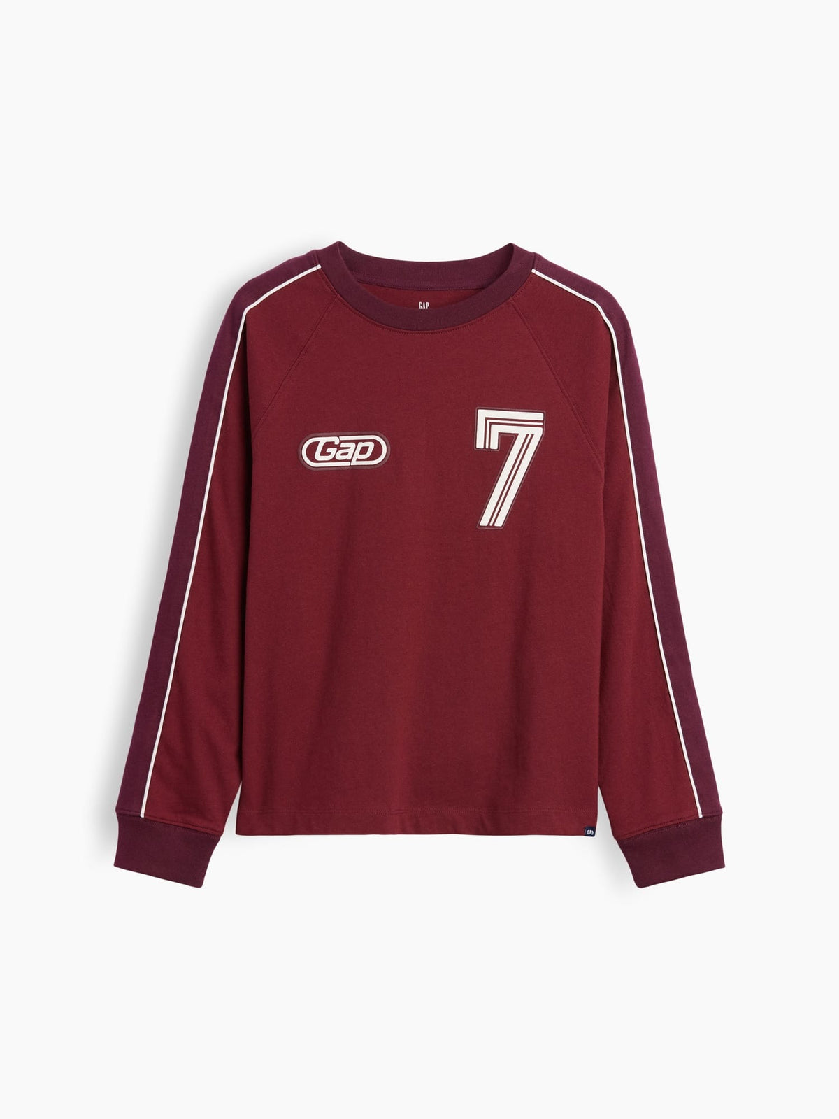 Koyu Kırmızı Relaxed Gap Logo T-shirt