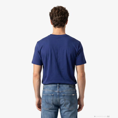 Calvin Klein 20s Sportswear Grap Erkek Mavi T-shirt