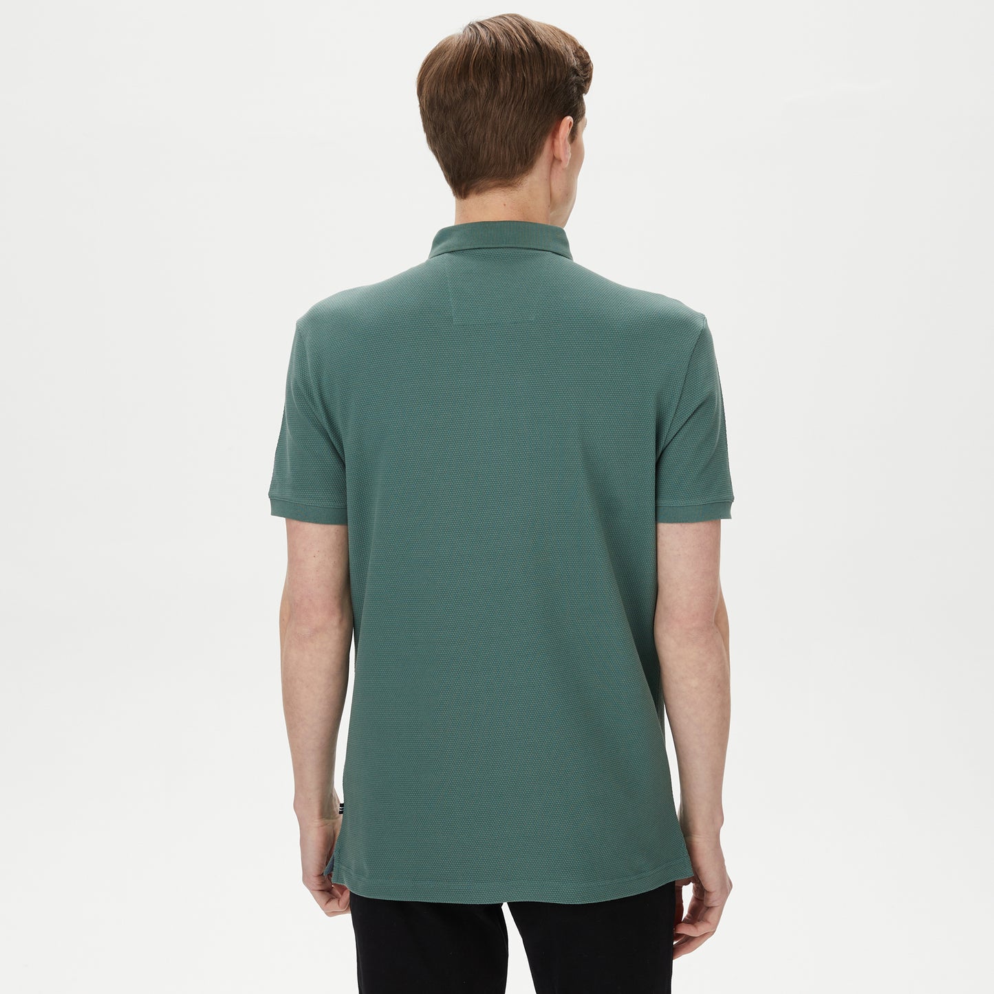 Nautica Erkek Yeşil Slim Fit Kısa Kollu Polo Yaka T-shirt
