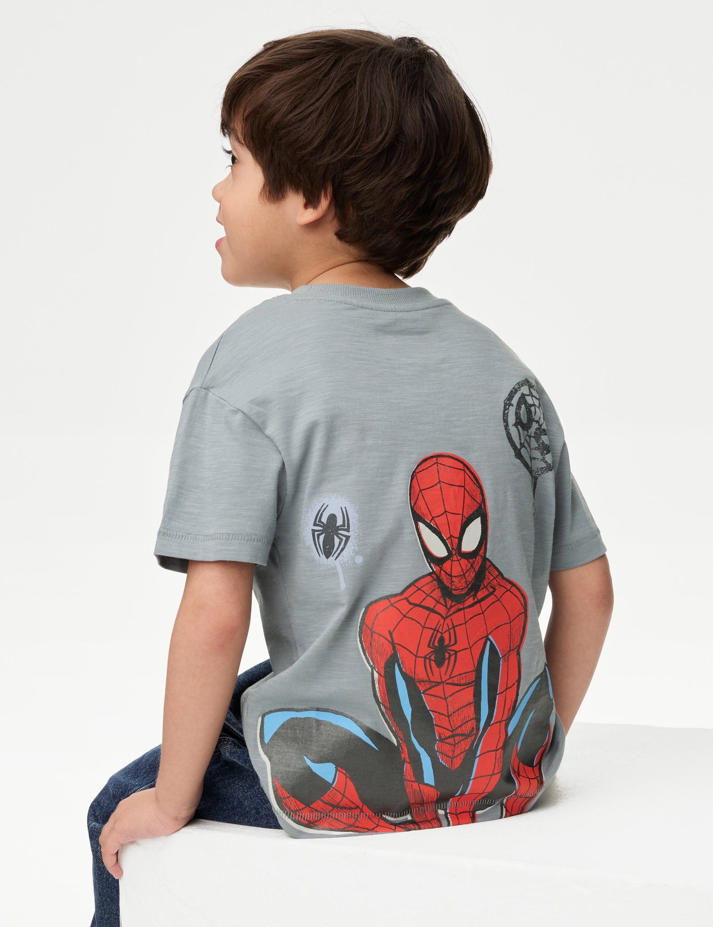 ?saf Pamuklu Spider-man:trade_mark: Tişörtü (2–8 Yaş)?