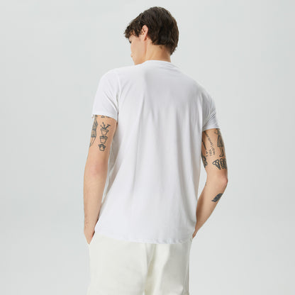 Lacoste Erkek Slim Fit Bisiklet Yaka Beyaz T-shirt