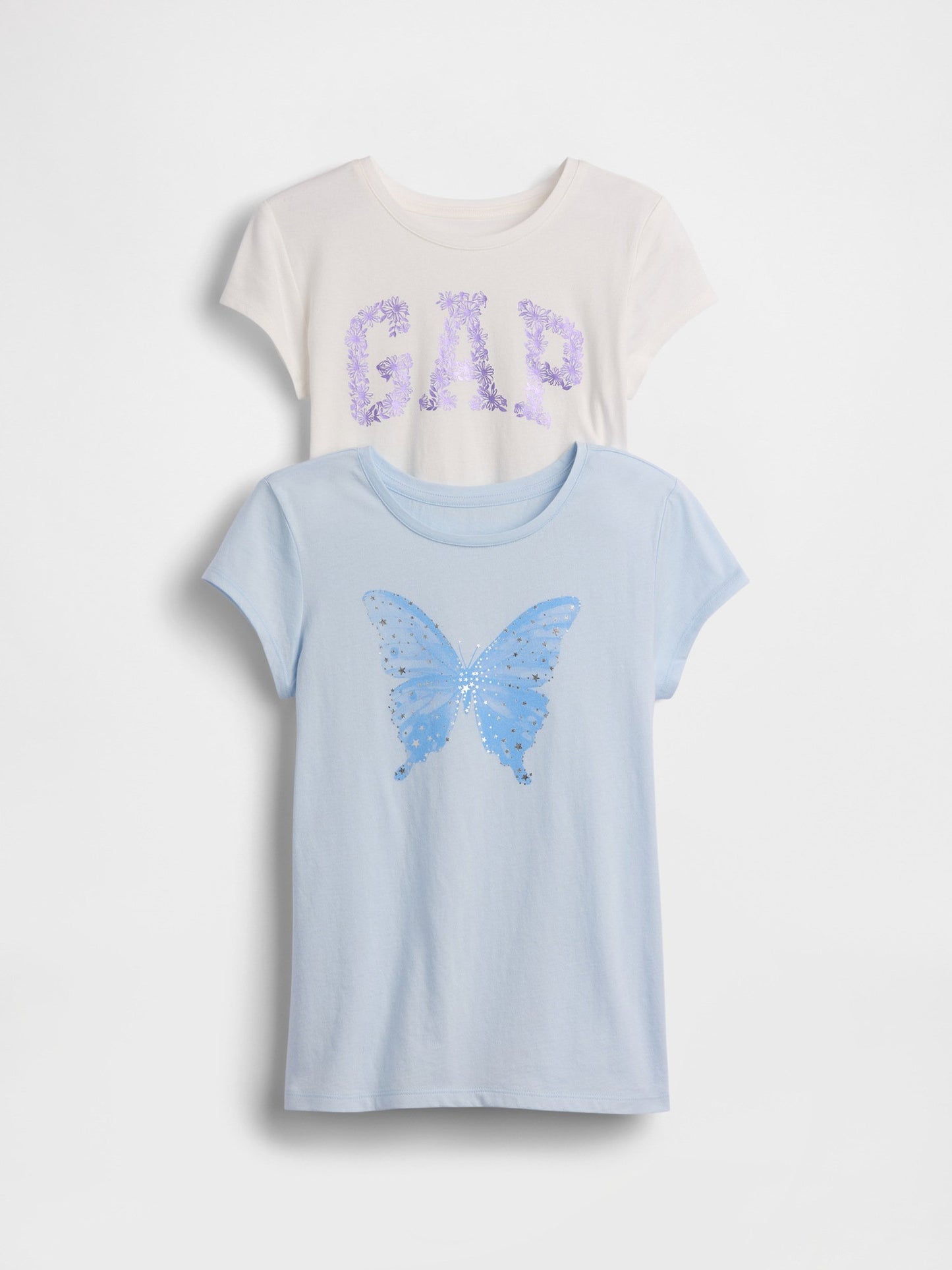 Açık Mavi Grafik Baskılı T-shirt (2’li)