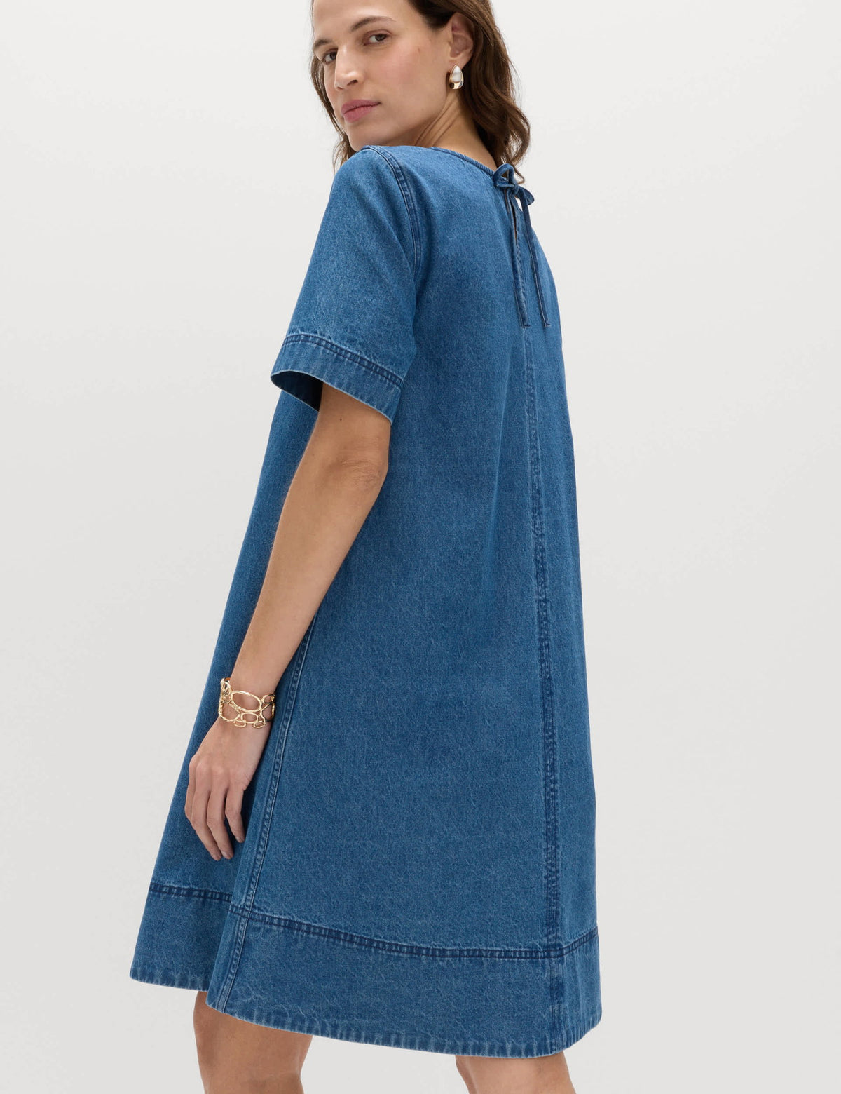 Denim Mini Elbise