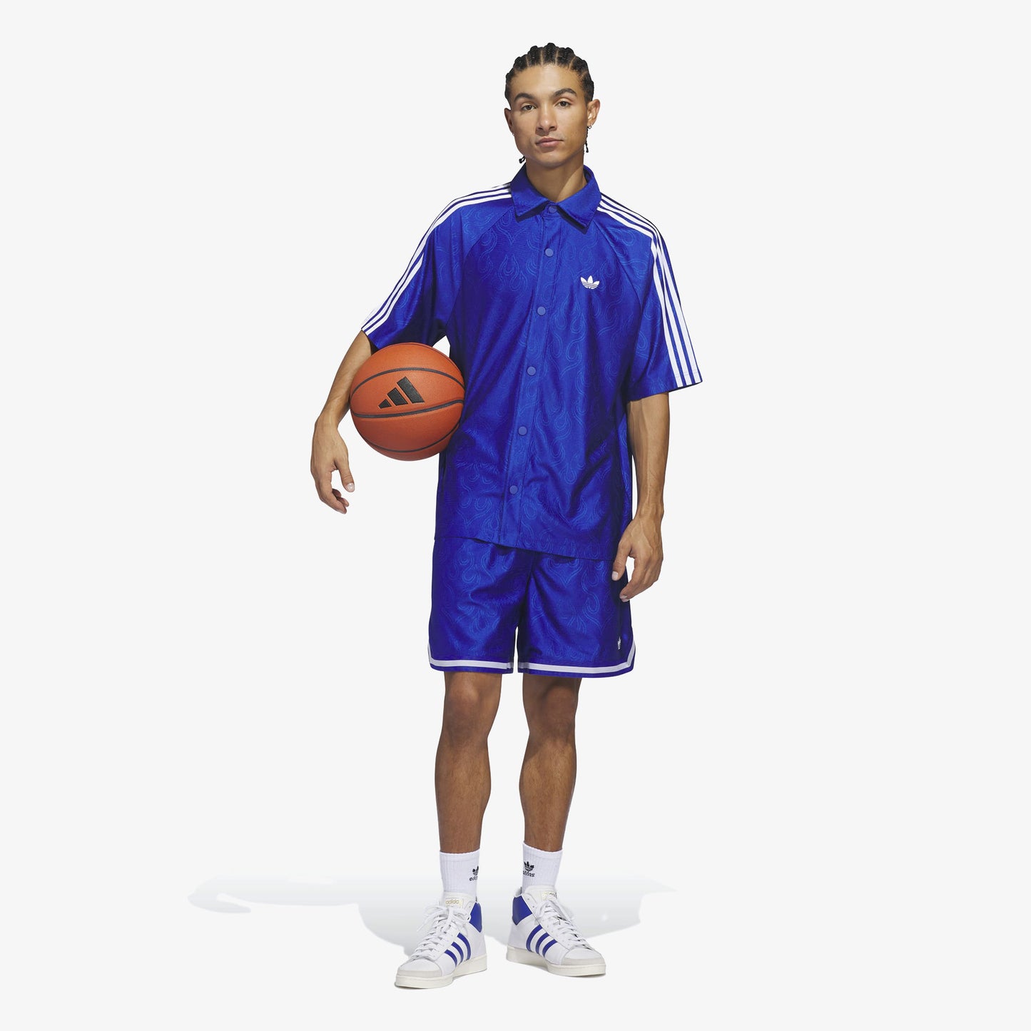 Adidas Jacquard Top Unisex Mavi Gömlek