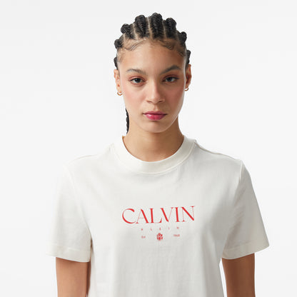 Calvin Klein Concept Graphic Kadın Beyaz T-shirt