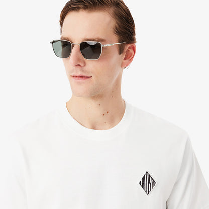 Lacoste Erkek Classic Fit Bisiklet Yaka Beyaz T-shirt