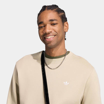 Adidas Trefoil Essentials Crew French Terry Erkek Krem Sweatshirt