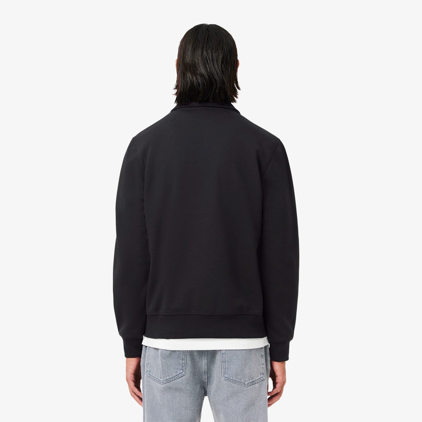 Lacoste Erkek Classic Fit Yarım Fermuarlı Siyah Sweatshirt