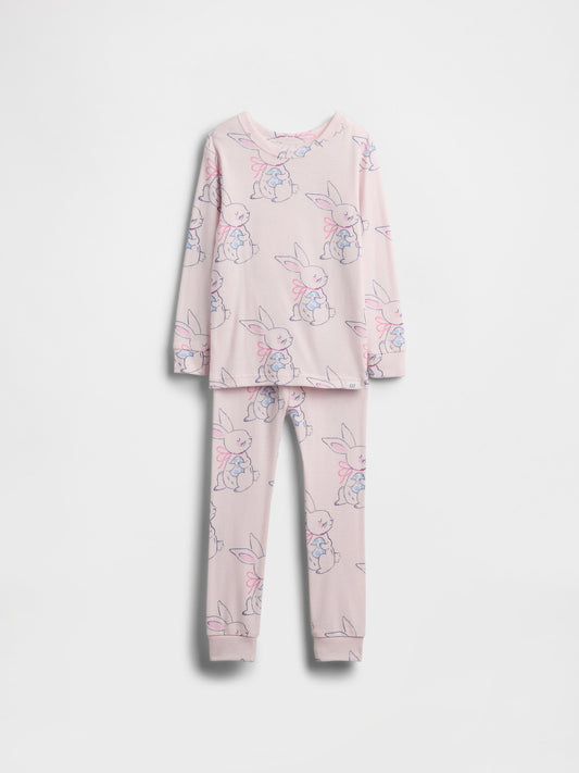 Pembe Bebek Ve Yürümeye Başlayan Çocuklar Için Organik Brushed Pamuk Pijama Takımı