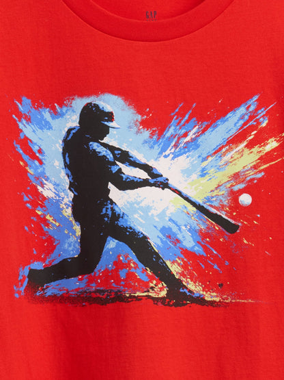 Kahverengi Grafik Baskılı T-shirt