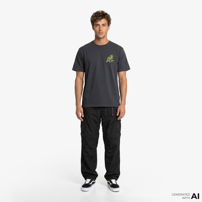 Gramicci Running Man Erkek Siyah T-shirt