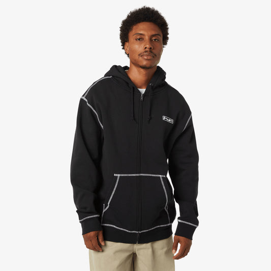 Huf Stretch Full-zip Erkek Siyah Sweatshirt