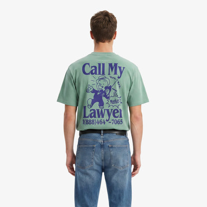Market Walking And Talking Lawyer Erkek Yeşil T-shirt