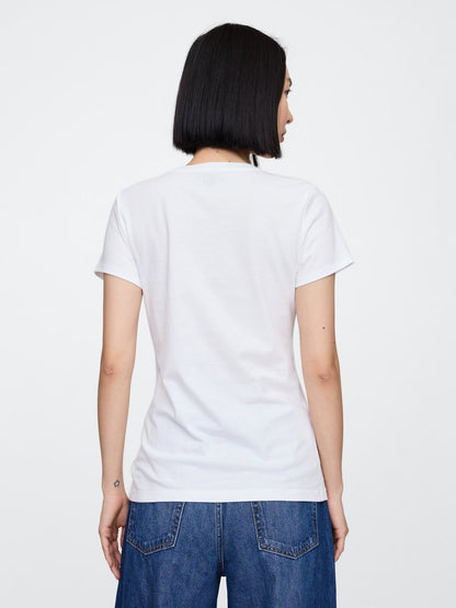 Beyaz 2'li Gap Logo Kısa Kollu T-shirt Seti