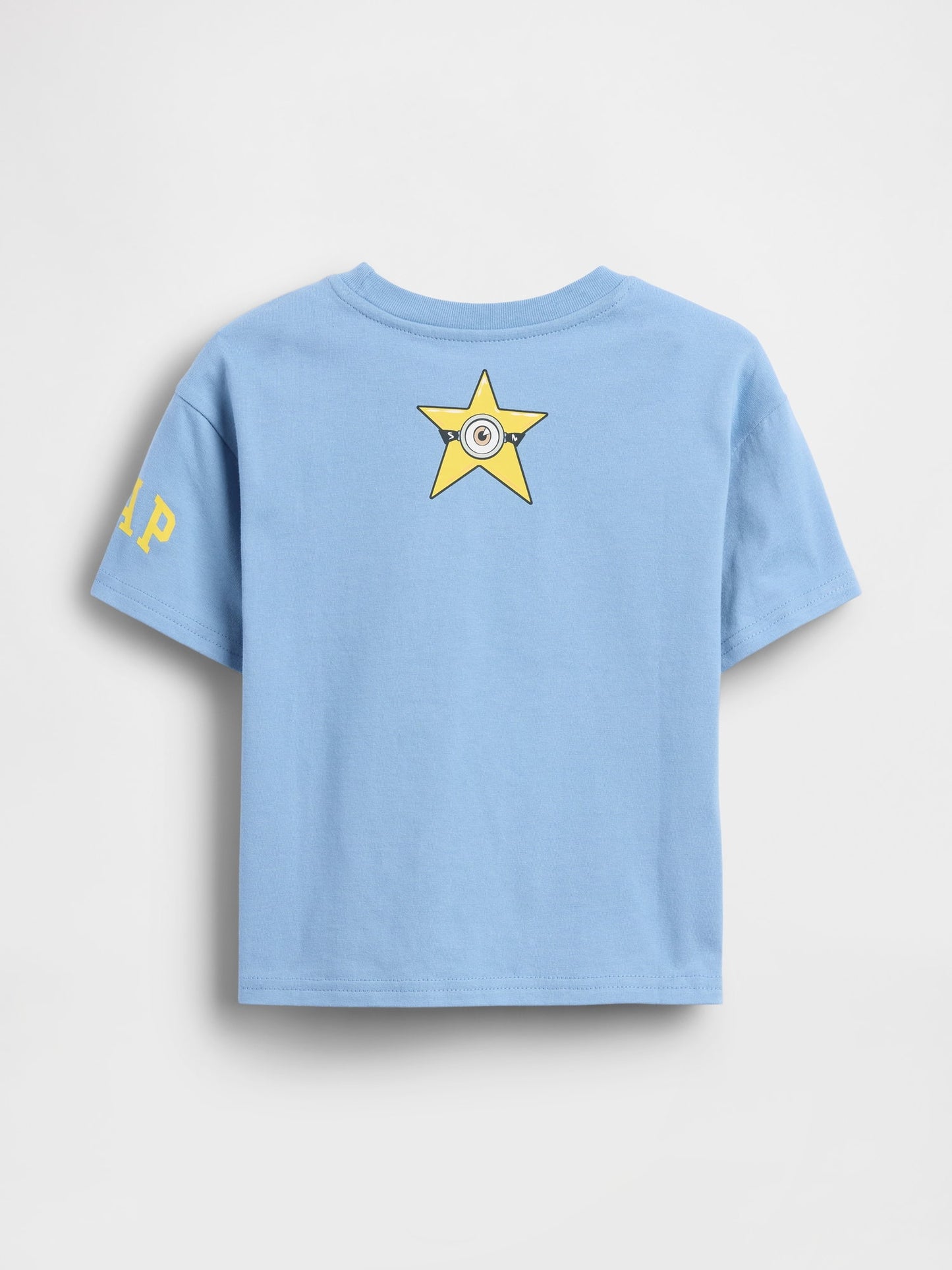 Açık Mavi Minions Oversized Grafik Baskılı T-shirt