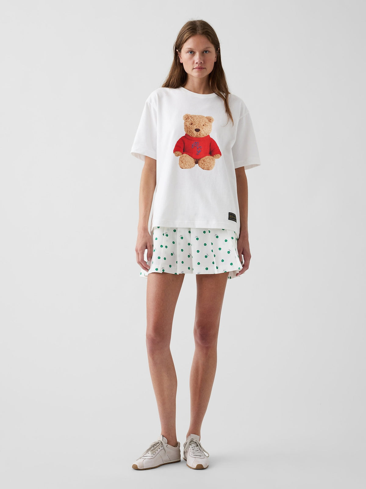 Beyaz Gap × Malbon Organik Pamuk Brannan Bear T-shirt