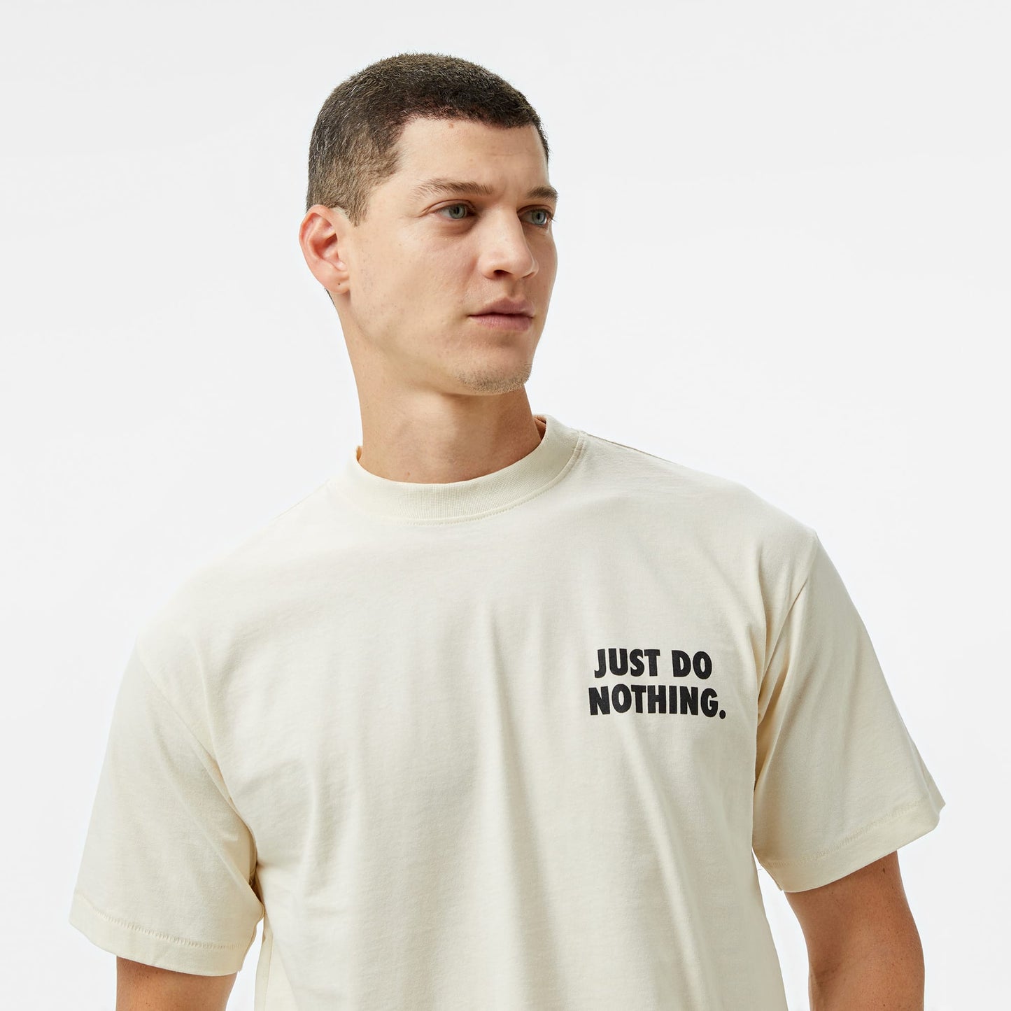 Market Just Do Nothing Fall Erkek Krem T-shirt