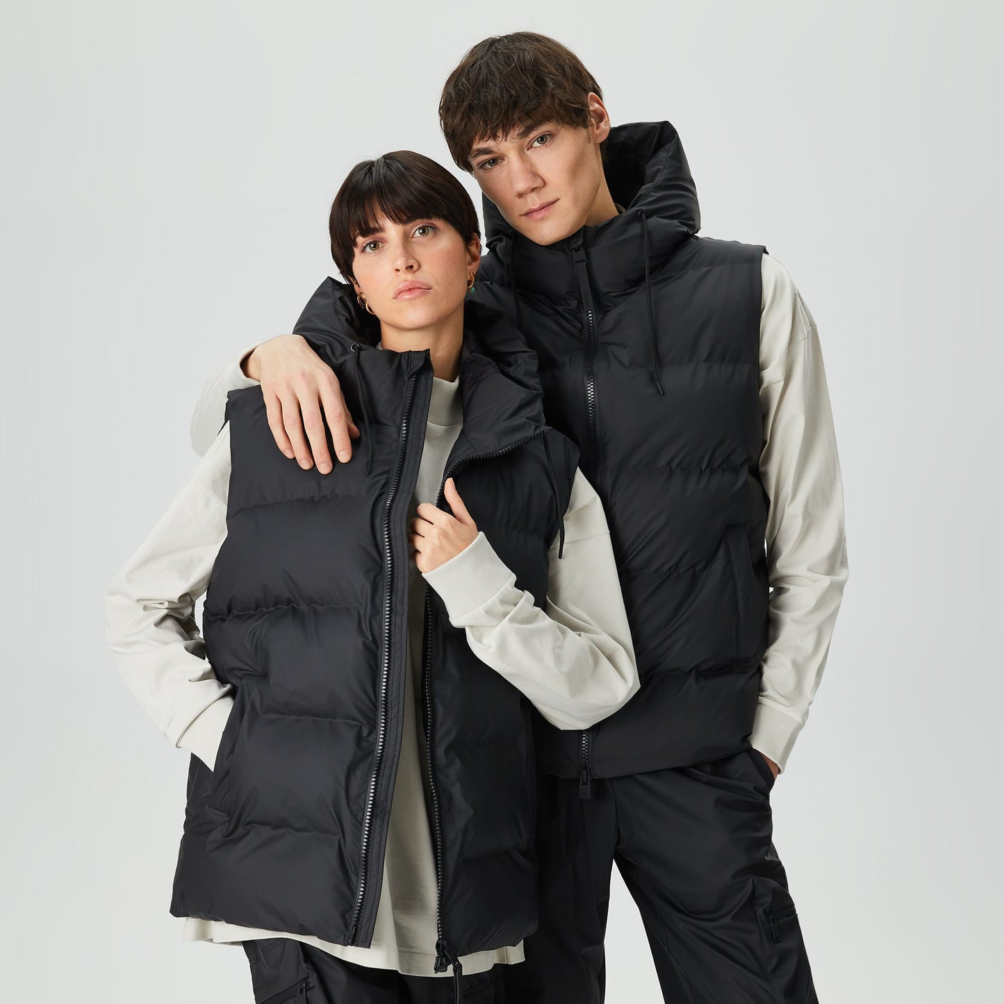 Rains Alta Puffer Vest W3t2 Unisex Siyah Mont