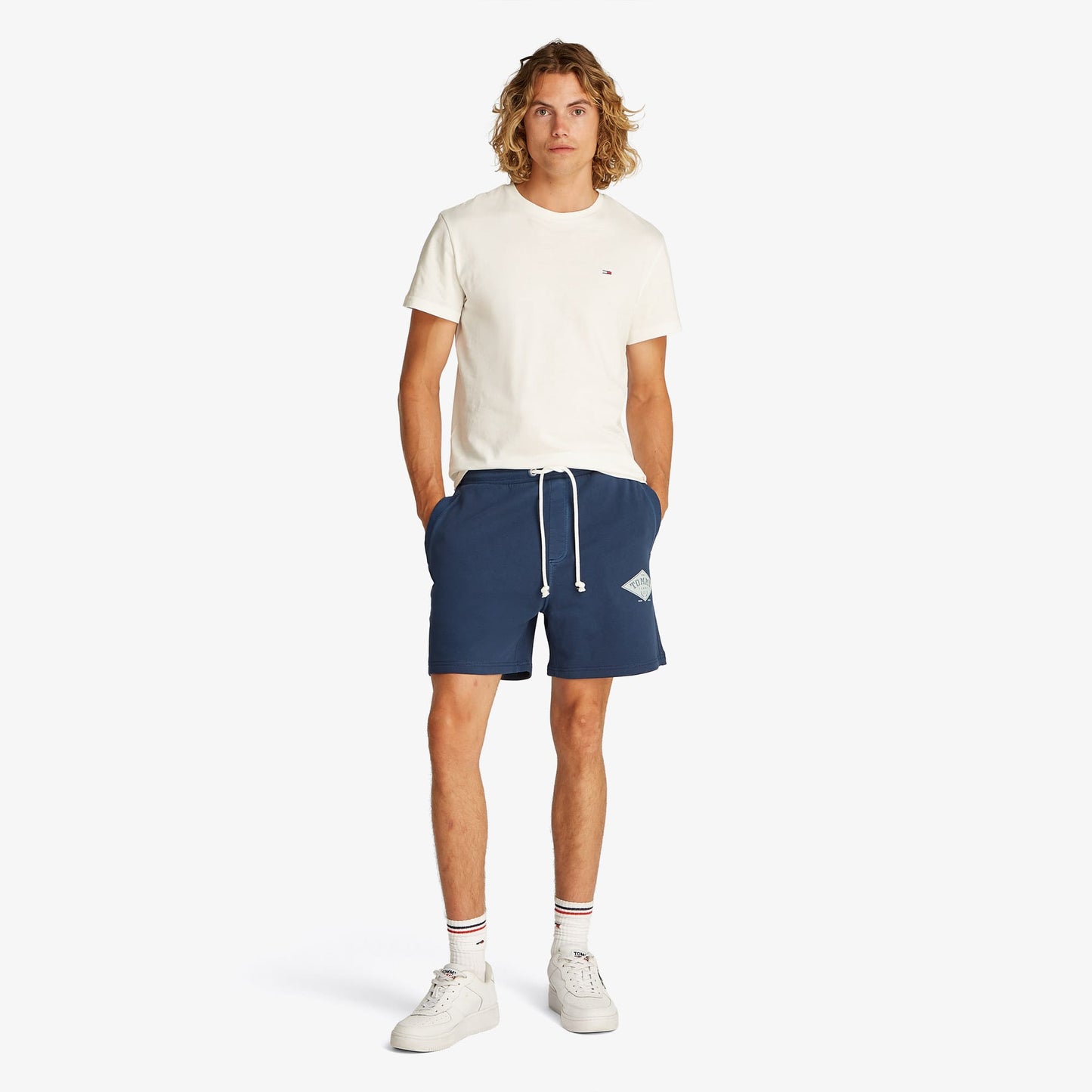 Tommy Jeans Regular Varsity Erkek Mavi Şort