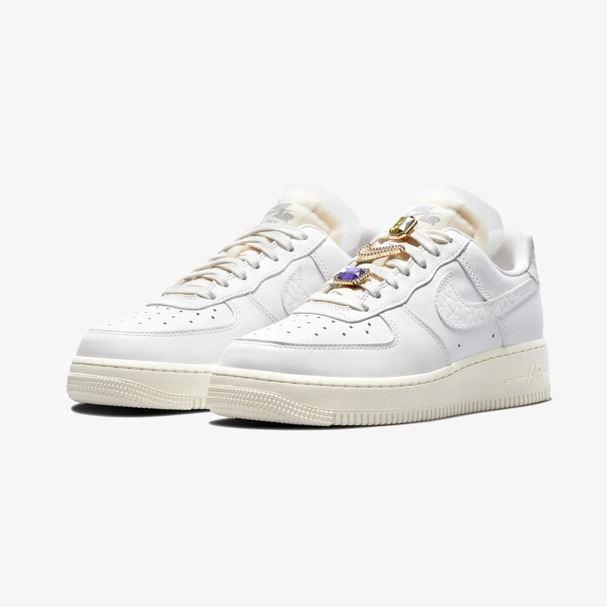 Nike Air Force 1 Low Premium Bling Jewels Kadın Beyaz Sneaker