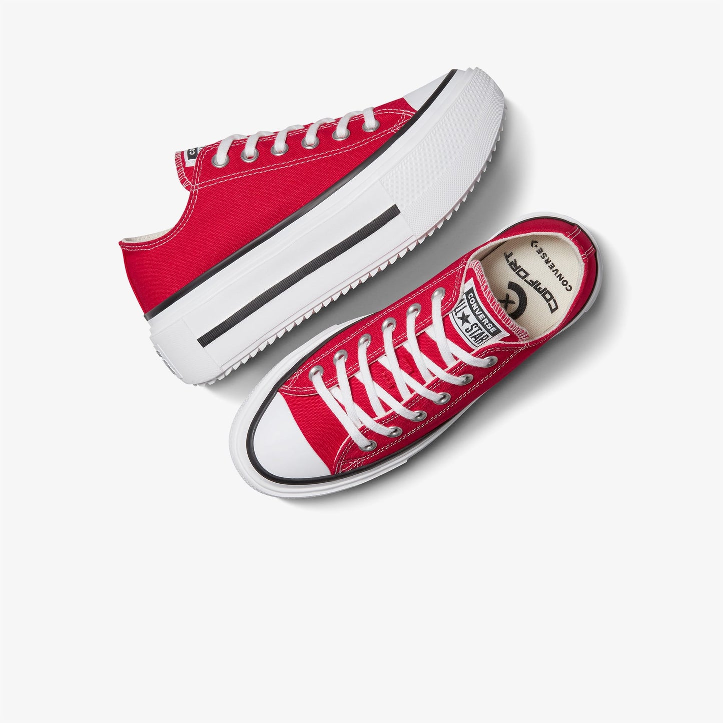 Converse Chuck Taylor All Star Lift Double Stack Kadın Kırmızı Sneaker