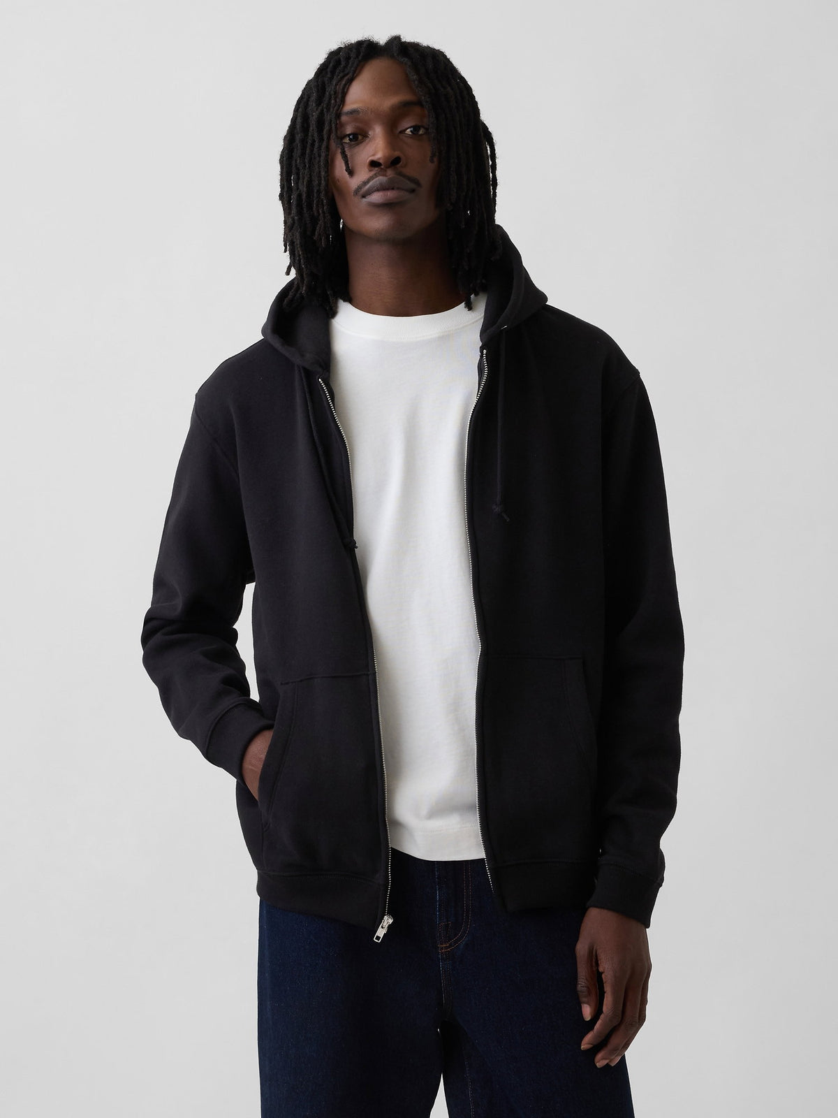 Siyah Vintagesoft Fermuarlı Sweatshirt