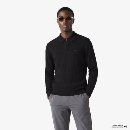 Lacoste Regular Fit Erkek Siyah Kazak