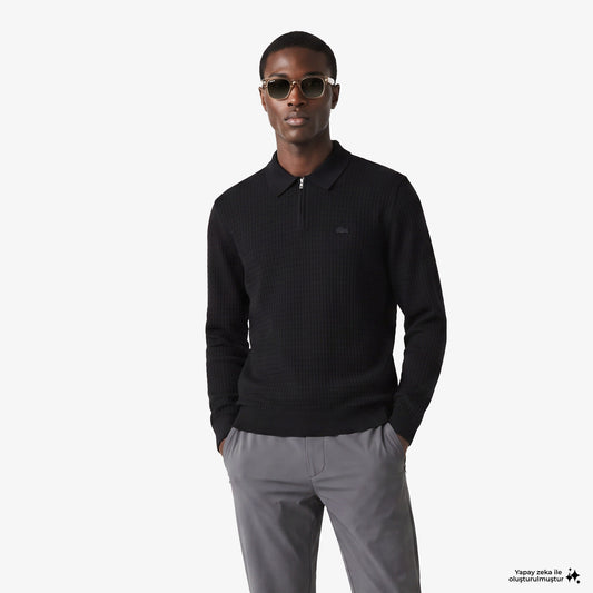 Lacoste Regular Fit Erkek Siyah Kazak
