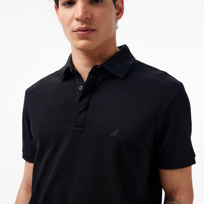 Nautica Erkek Siyah Slim Fit Kısa Kollu Polo Yaka T-shirt