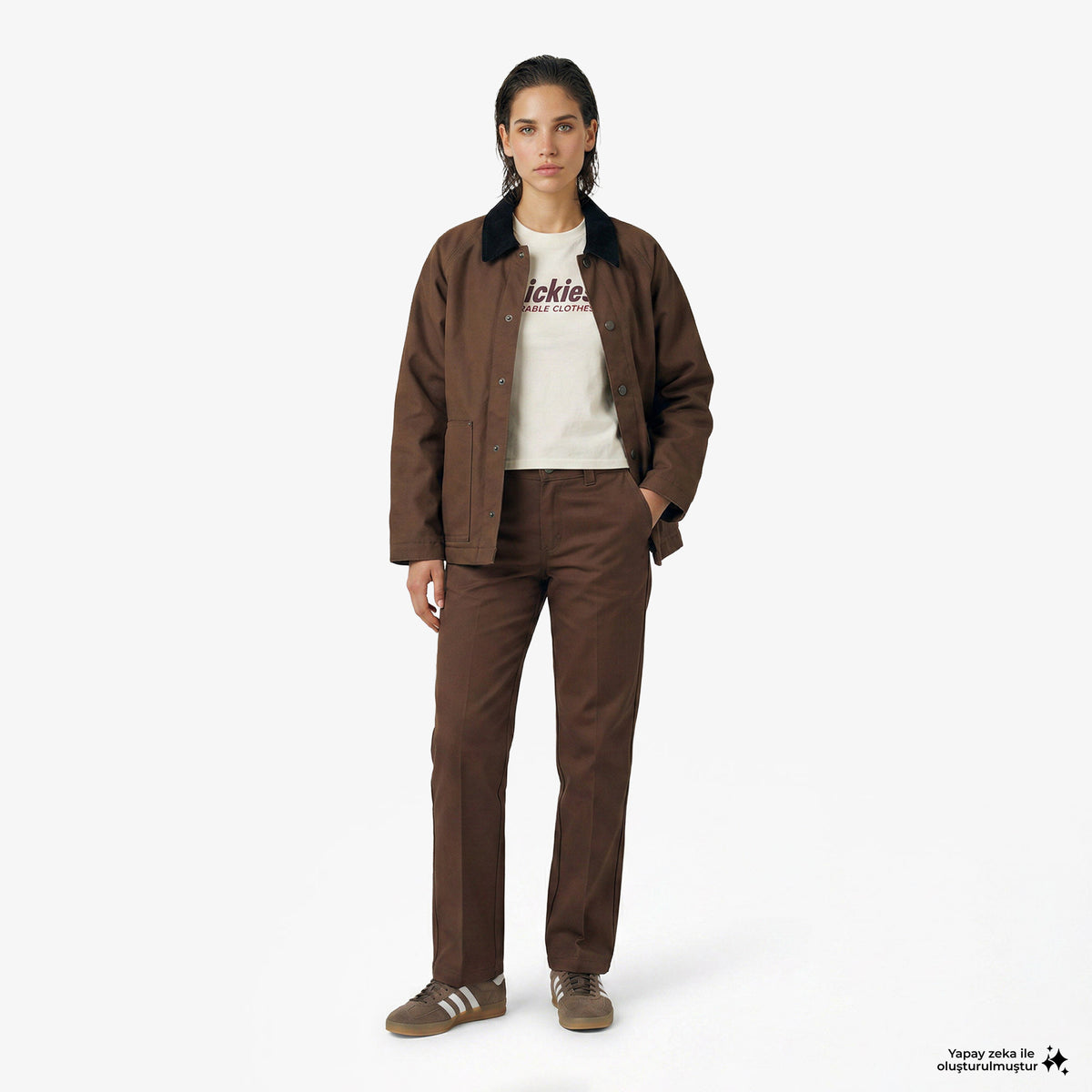 Dickies Union Loose Straight Kadın Kahverengi Pantolon