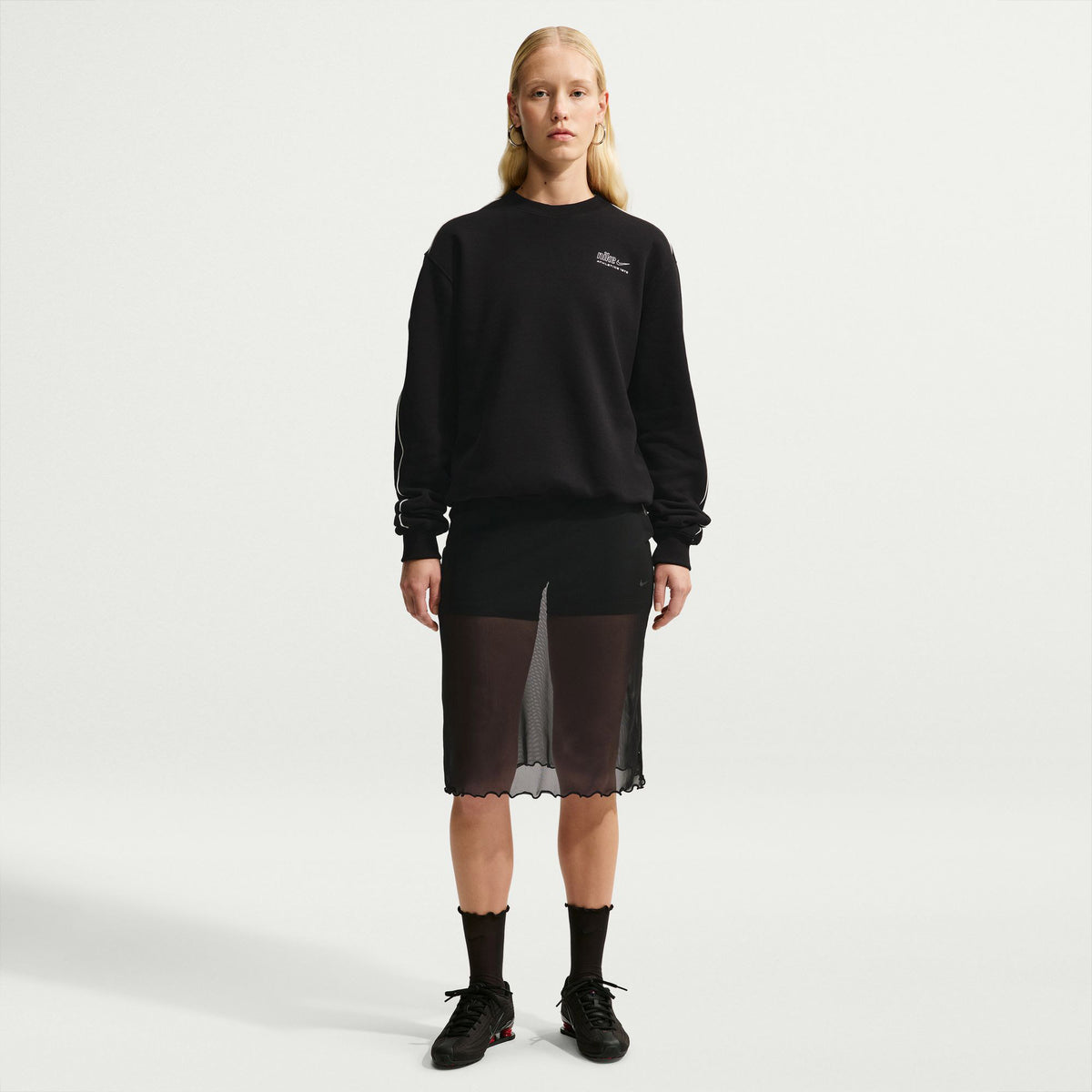Nike Studio Fleece Kadın Siyah T-shirt