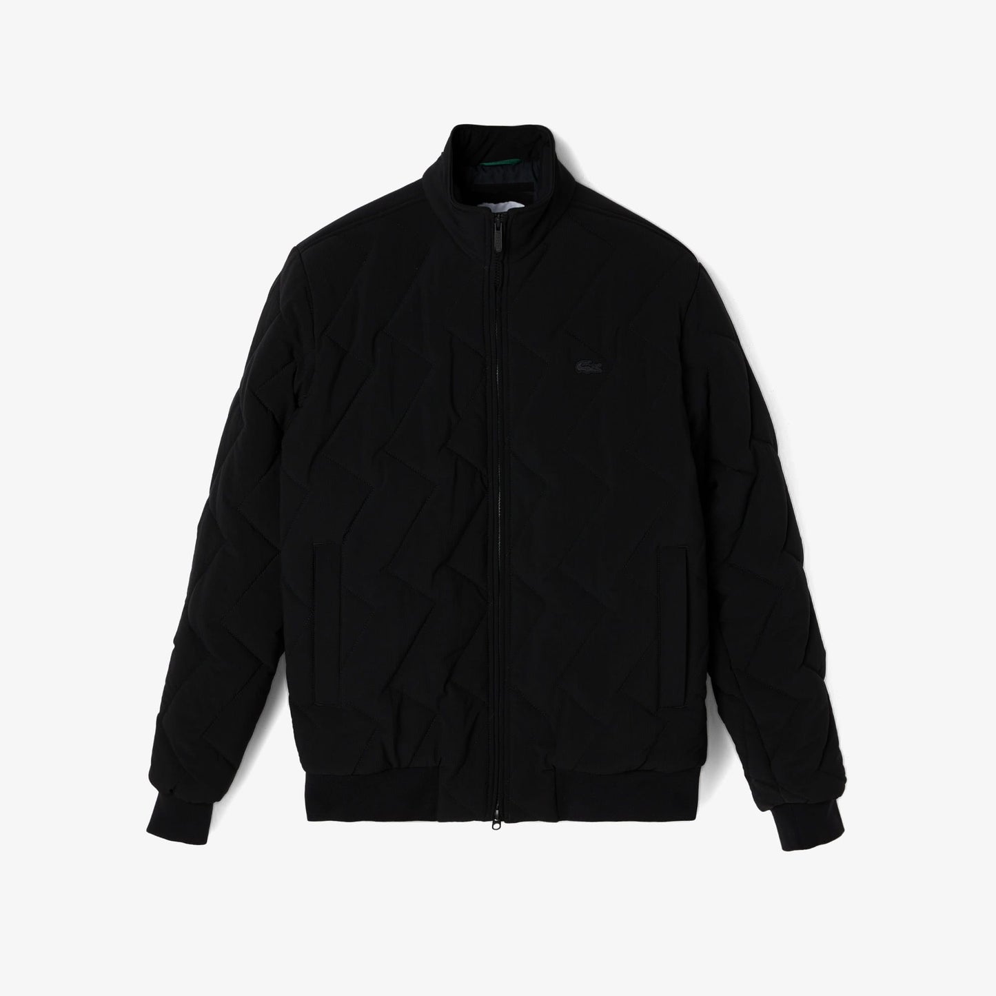 Lacoste Erkek Dik Yaka Kapitone Siyah Mont