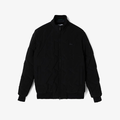 Lacoste Erkek Dik Yaka Kapitone Siyah Mont