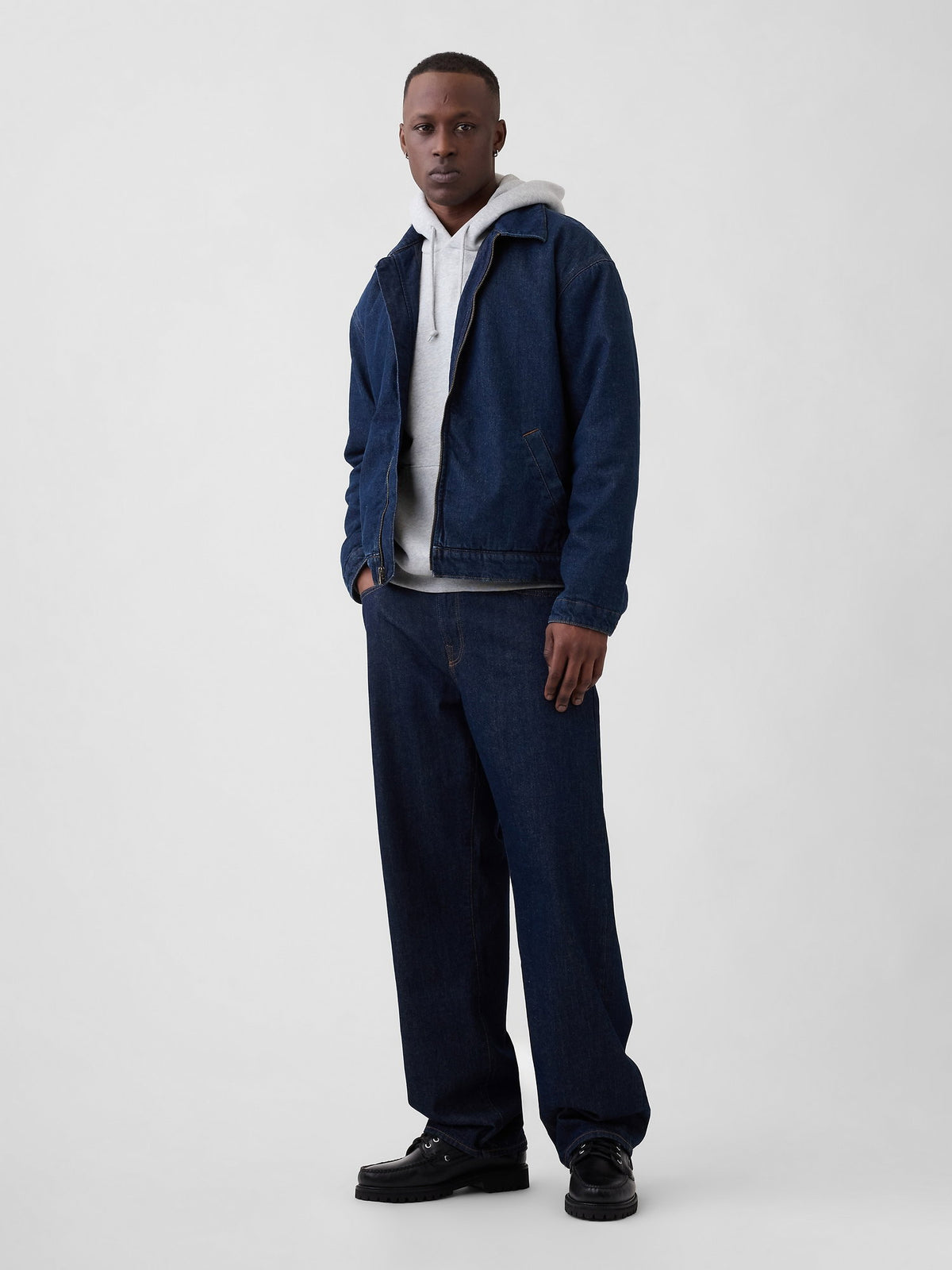 Lacivert Relaxed Jean Pantolon