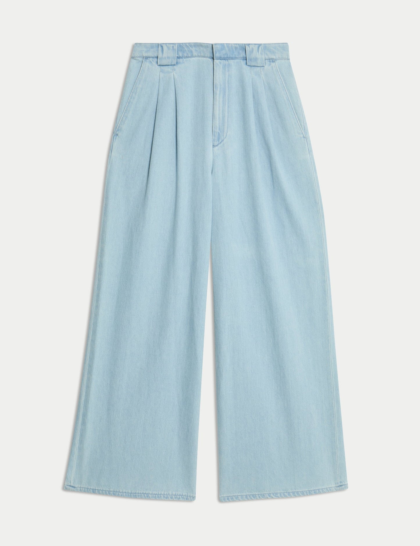Yüksek Bel Tailored Wide Leg Jean