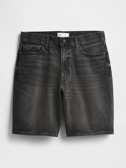 Siyah 10.5 Baggy Denim Şort