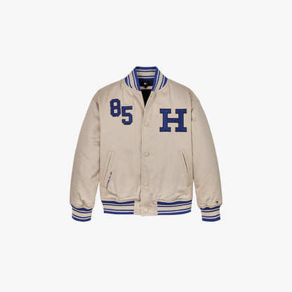 Tommy Hilfiger Twill Badge Varsity Çocuk Bej Ceket