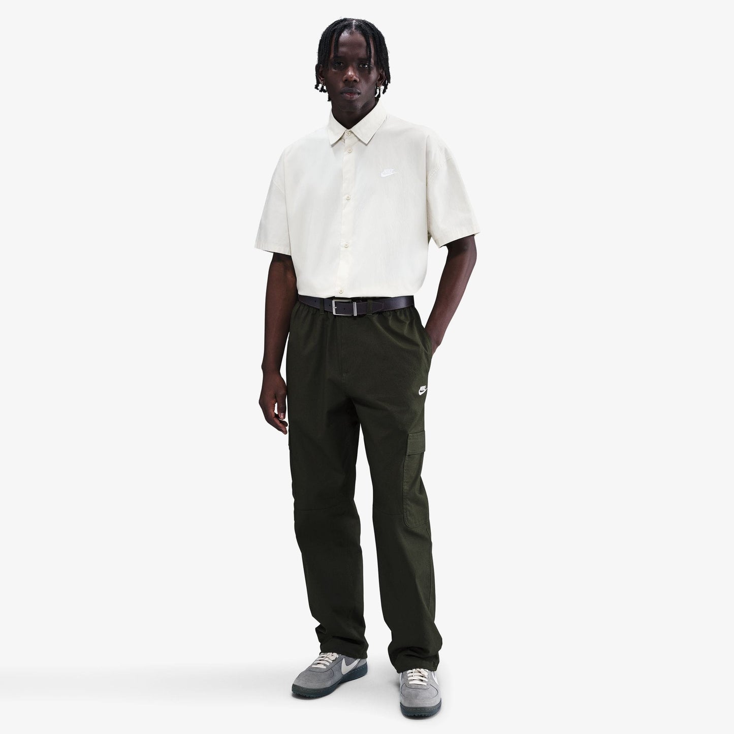 Nike Sportswear Club Dokuma Erkek Yeşil Kargo Eşofman Altı