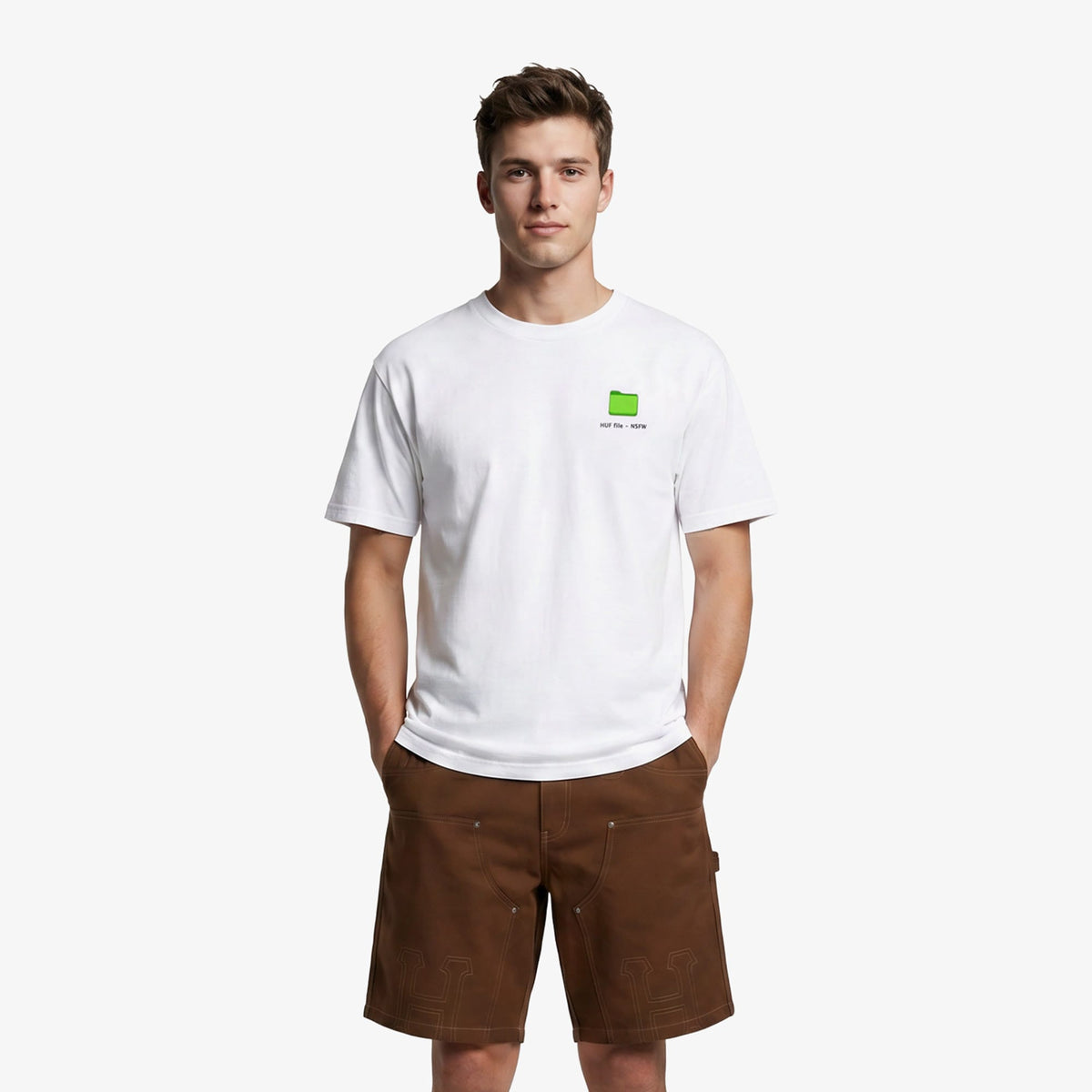 Huf Desktop Erkek Beyaz T-shirt