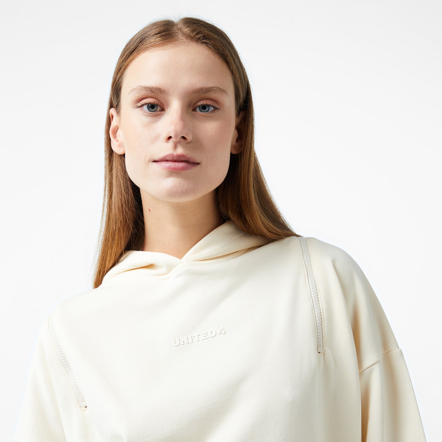 United4 Classic Kadın Krem Sweatshirt