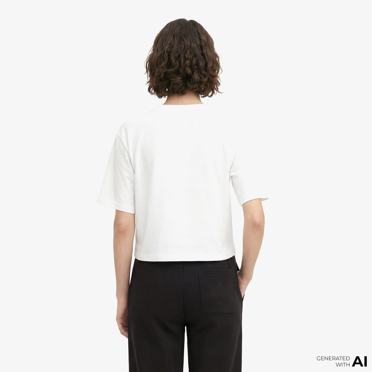 Puma Essential Cropped No. 1 Logo Kadın Beyaz T-shirt