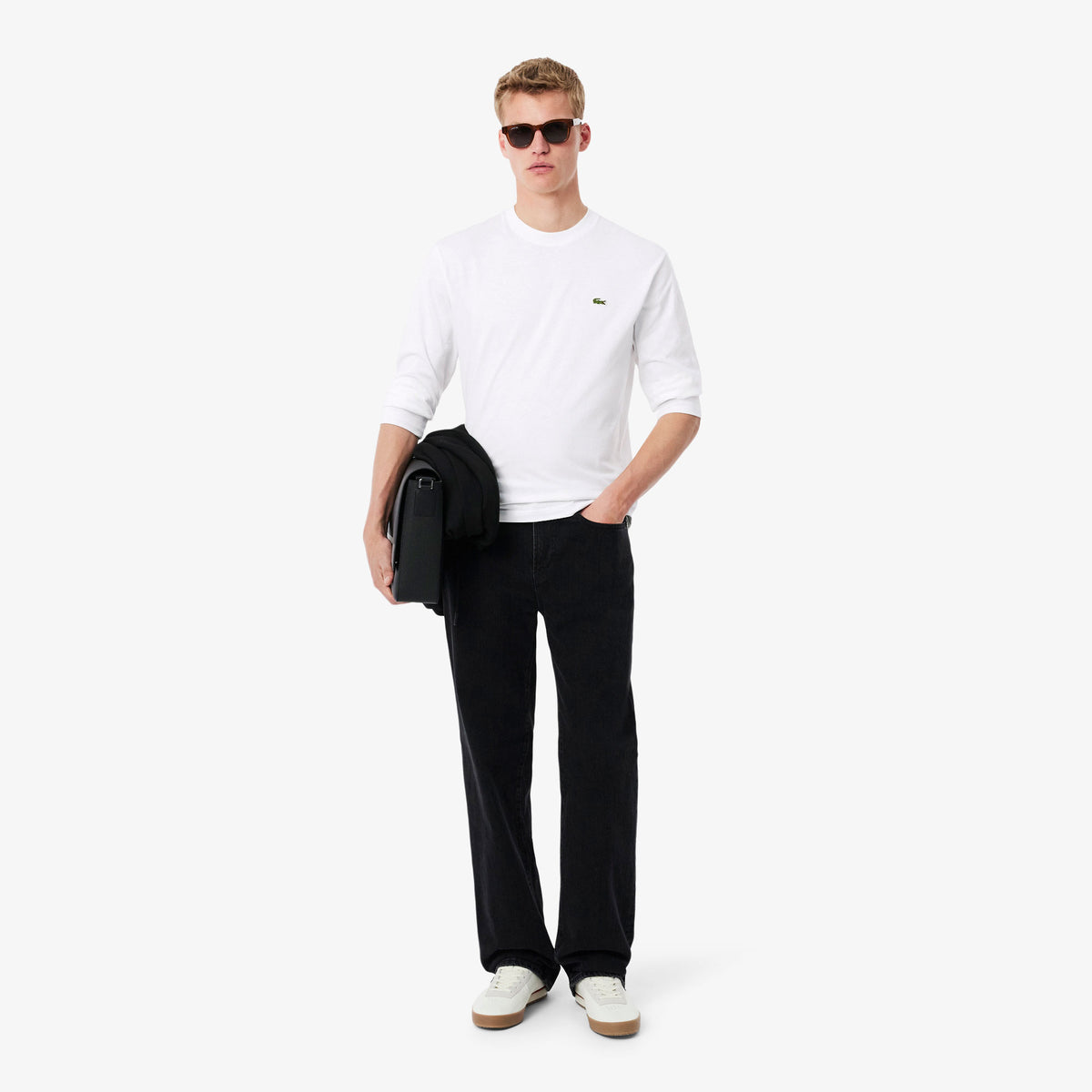 Lacoste Classic Fit Erkek Beyaz T-shirt