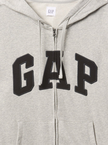Lacivert Gap Logo Fermuarlı Fransız Havlu Kumaş Sweatshirt