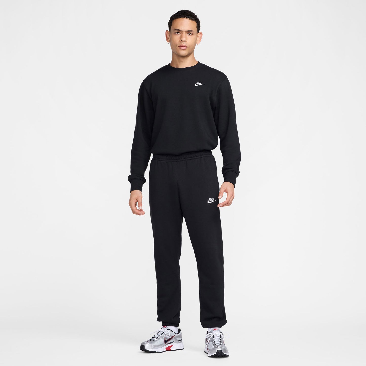 Nike Club Ft Crew Erkek Siyah T-shirt