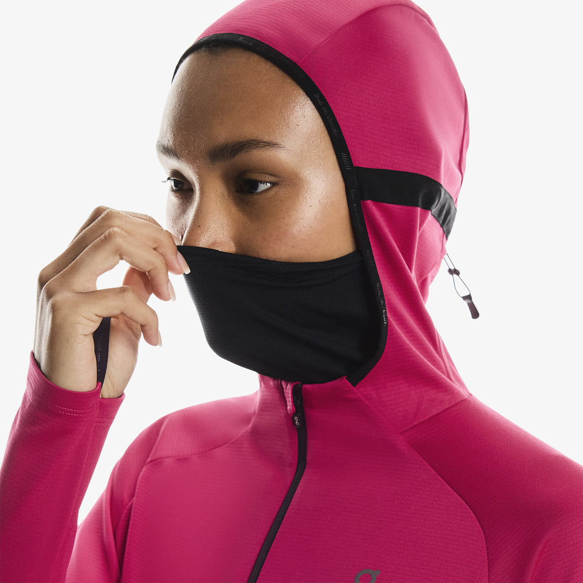 On Climate Zip Kadın Pembe Koşu Sweatshirt