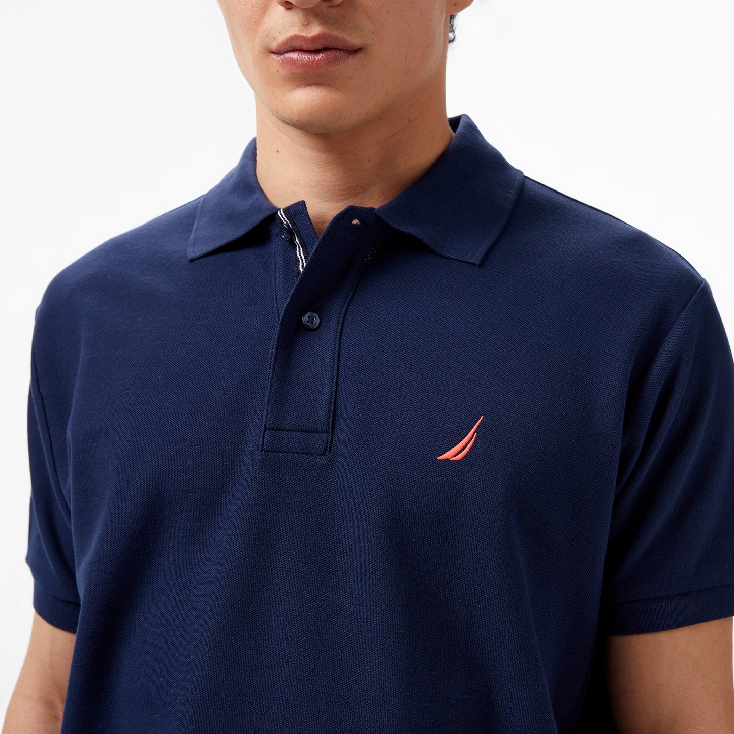 Nautica Erkek Lacivert Classic Fit Kısa Kollu Polo Yaka T-shirt