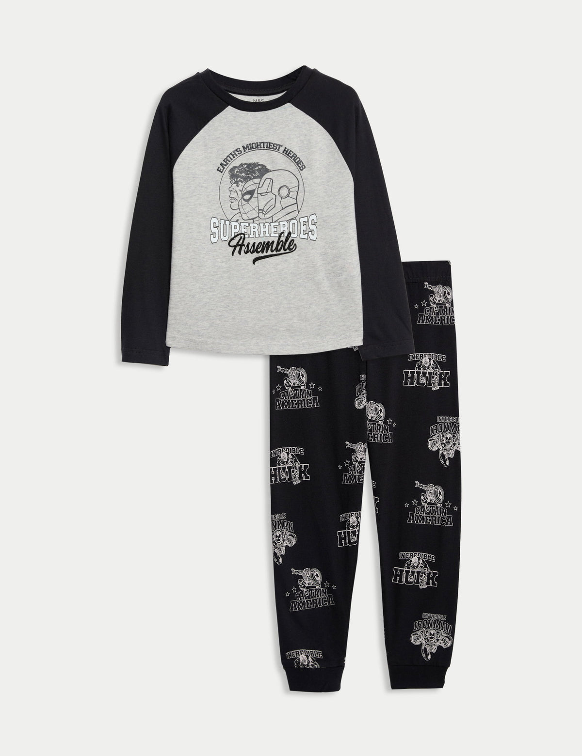 Saf Pamuk Marvel Avengers Pijama Takımı (3-12 Yaş)