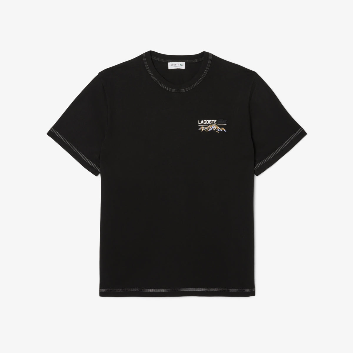 Lacoste Multi Print Erkek Siyah T-shirt