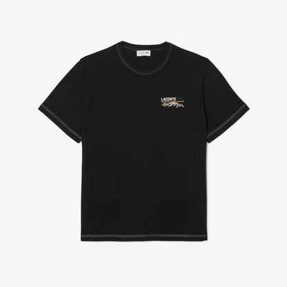 Lacoste Multi Print Erkek Siyah T-shirt