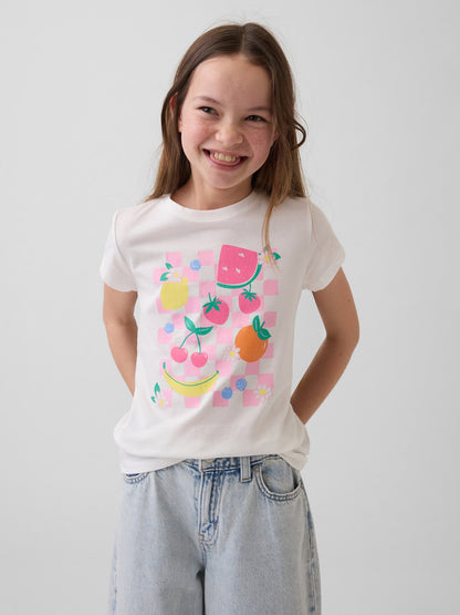 Beyaz Grafik Baskılı T-shirt (2’li)